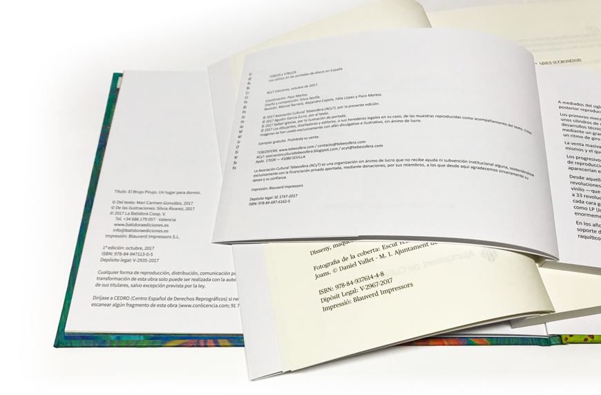 depósito legal e ISBN Imprimir libro Blauverd Impressors